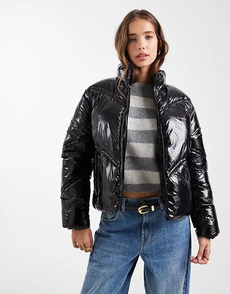 Блестящий пуховик Mango Teen черного цвета
Блестящий пуховик Mango Teen черного цвета