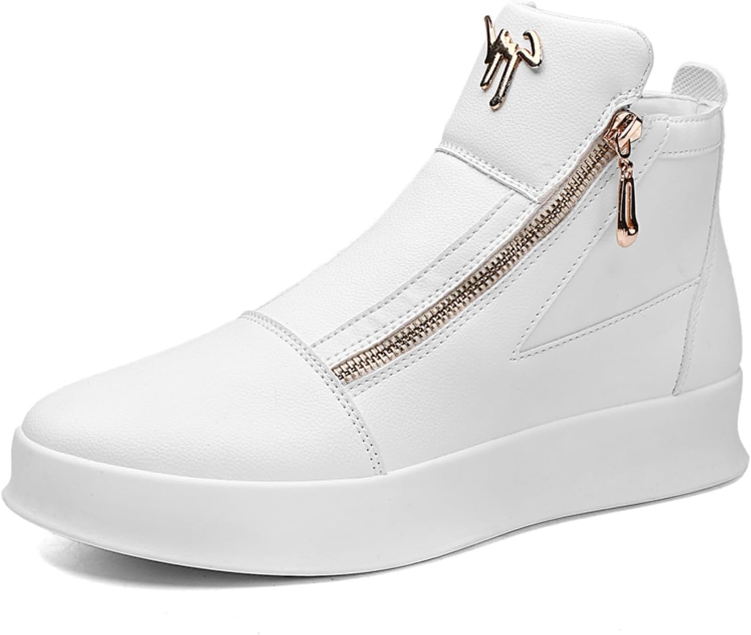 Мужские высокие кожаные кроссовки LSHWCIFT с двойной золотой молнией, современные обувь для повседневного стиля и комфорта, с амортизированными щиколотками (черные, белые)
Мужские высокие кожаные кроссовки LSHWCIFT с двойной золотой молнией, современные обувь для повседневного стиля и комфорта, с амортизированными щиколотками (черные, белые)