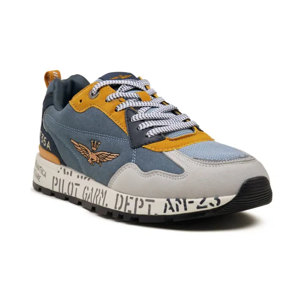 Кроссовки с добавлением кожи Aeronautica Militare, синий
Кроссовки с добавлением кожи Aeronautica Militare, синий