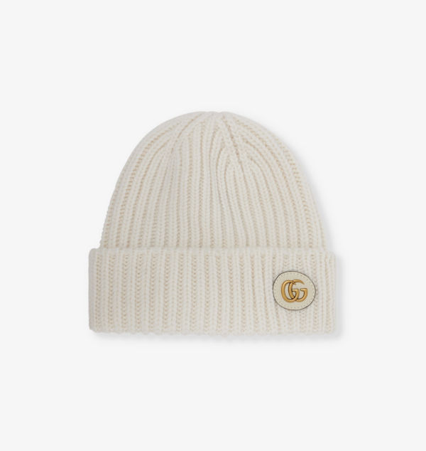 Вязаная шапка-бини из шерстяной пряжи с двойным ребром Gucci, белый
Вязаная шапка-бини из шерстяной пряжи с двойным ребром Gucci, белый