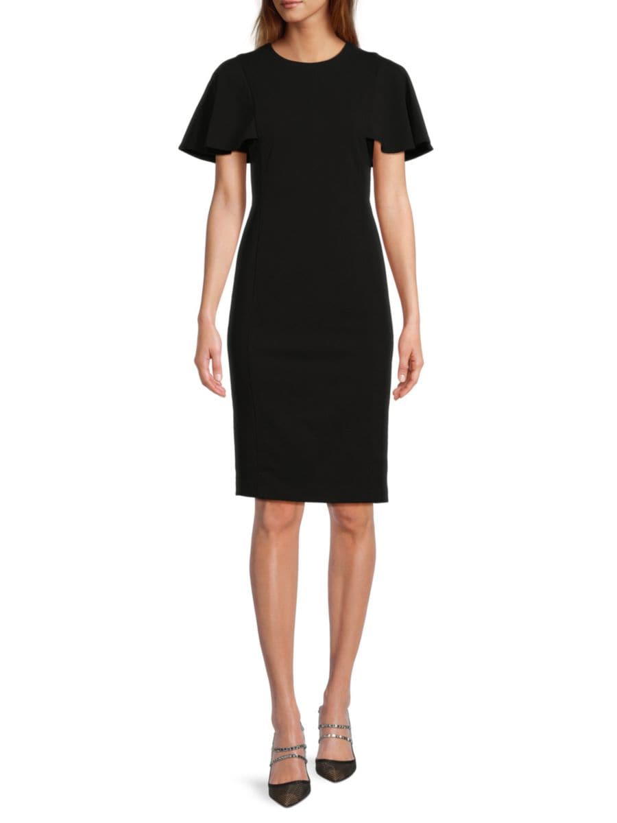 Мини-платье-футляр с рукавами-крылышками Calvin Klein, черный
Мини-платье-футляр с рукавами-крылышками Calvin Klein, черный