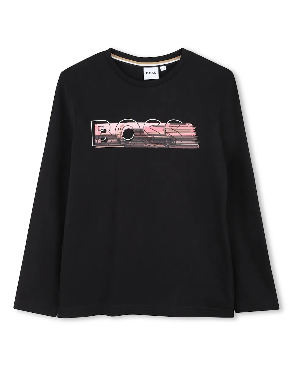 Детская хлопковая футболка Boss Kidswear, черный
Детская хлопковая футболка Boss Kidswear, черный