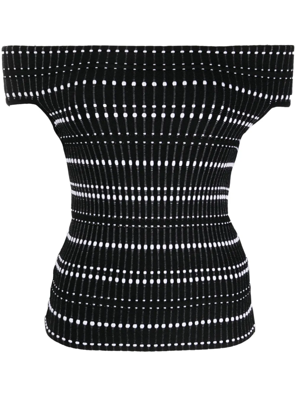 Топ с открытыми плечами Alexander McQueen, черный
Топ с открытыми плечами Alexander McQueen, черный