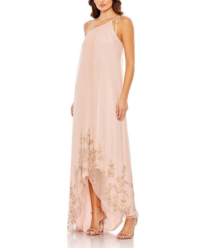 Свободное асимметричное платье с одним плечом и бисером Mac Duggal, розовый
Свободное асимметричное платье с одним плечом и бисером Mac Duggal, розовый
