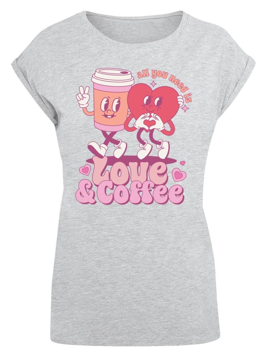 Рубашка F4NT4STIC Love and Coffe Valentinstag, пятнистый серый 
Рубашка F4NT4STIC Love and Coffe Valentinstag, пятнистый серый