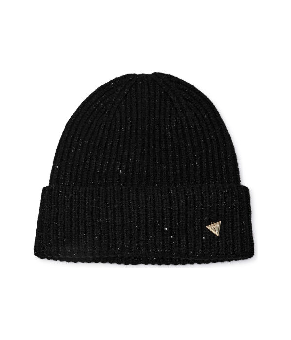 Шапка женская Guess с добавлением шерсти, черный 
Шапка женская Guess с добавлением шерсти, черный