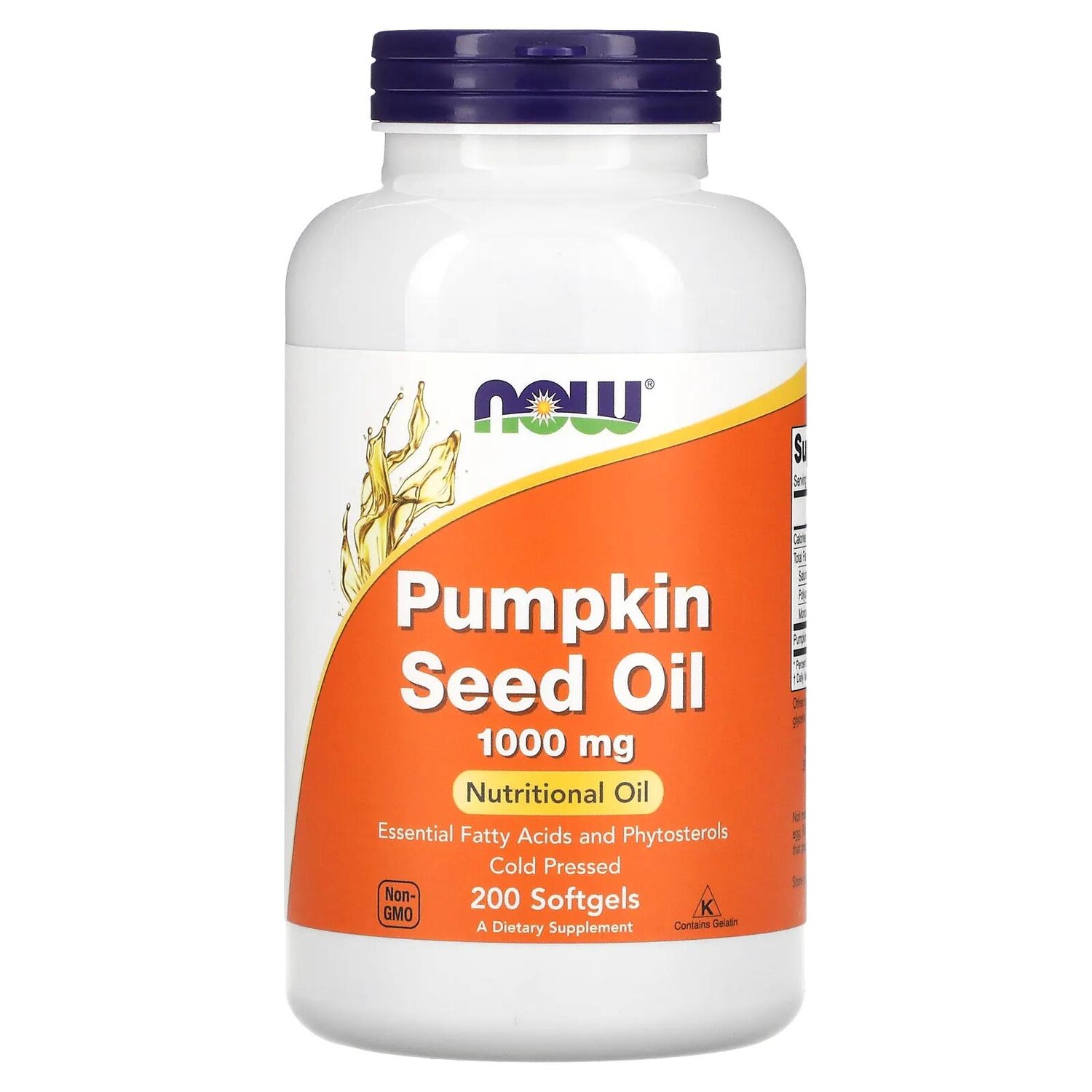 Now Foods Pumpkin Seed Oil 1,000 mg 200 Softgels
Now Foods Pumpkin Seed Oil 1,000 mg 200 Softgels