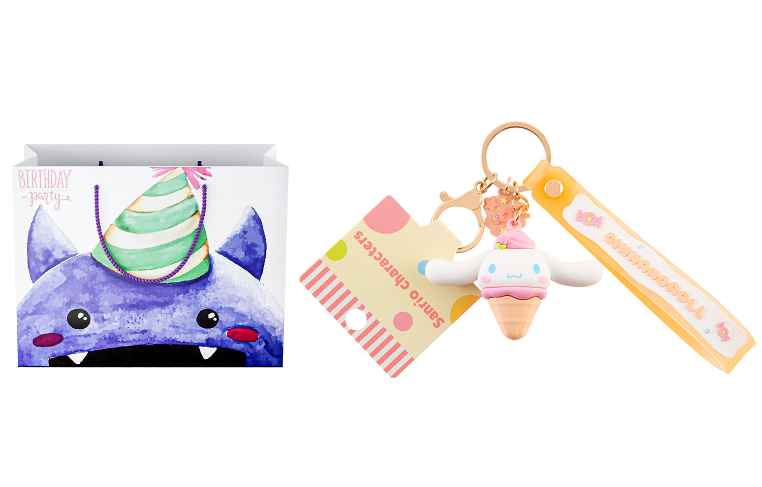 Sanrio Брелок Hello Kitty Kuroimi из мягкого ПВХ, Cinnamoroll+Exquisite Shopping Bag A
Sanrio Брелок Hello Kitty Kuroimi из мягкого ПВХ, Cinnamoroll+Exquisite Shopping Bag A