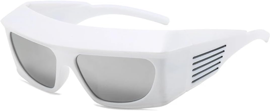 Большие спортивные солнцезащитные очки в стиле стимпанк для женщин и мужчин, прямоугольные очки в стиле панк, женские очки с защитой от УФ-излучения UV400 VVTWSSW, White Silver
Большие спортивные солнцезащитные очки в стиле стимпанк для женщин и мужчин, прямоугольные очки в стиле панк, женские очки с защитой от УФ-излучения UV400 VVTWSSW, White Silver