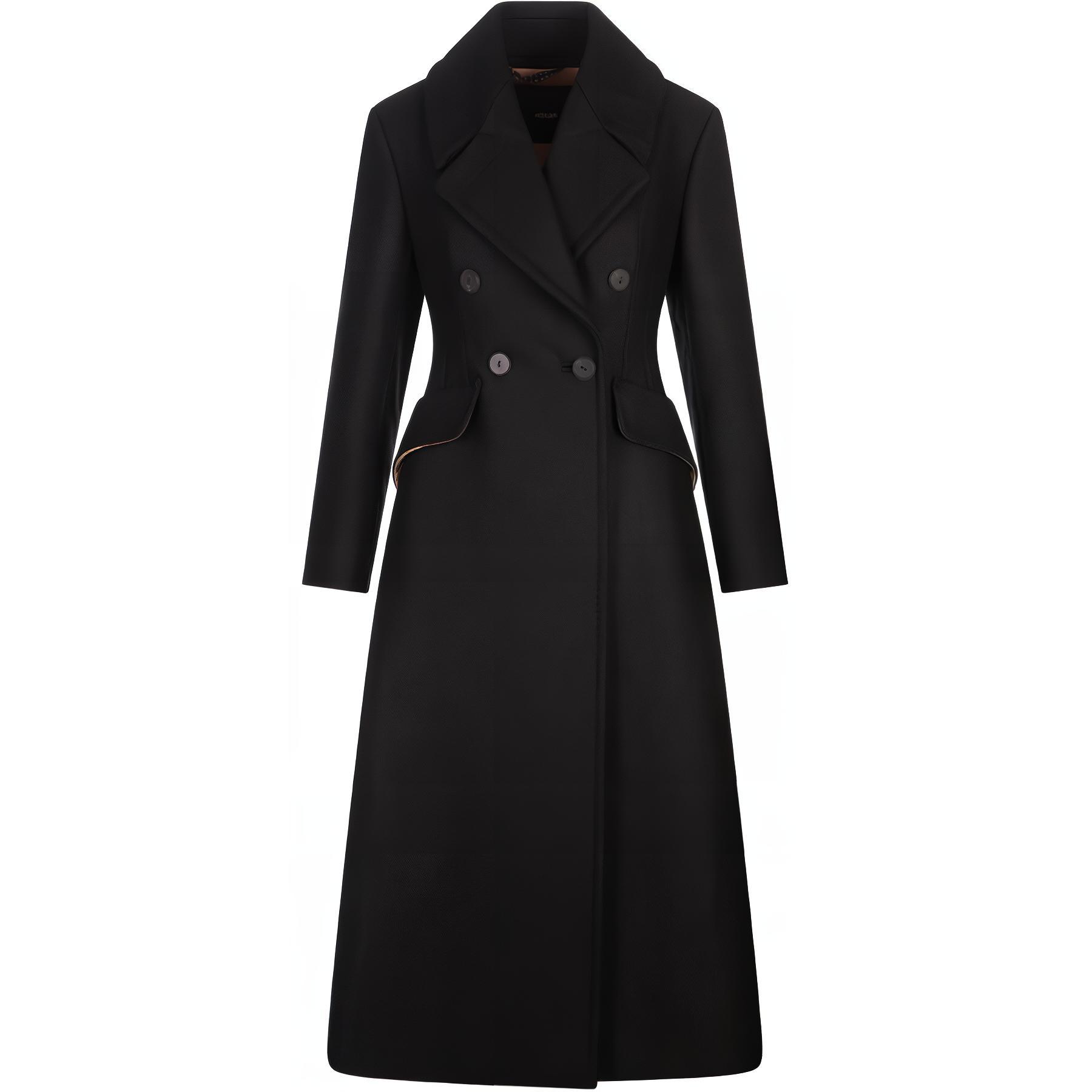 Max Mara Двубортное Пальто с Длинными Рукавами MaxMara, черный
Max Mara Двубортное Пальто с Длинными Рукавами MaxMara, черный