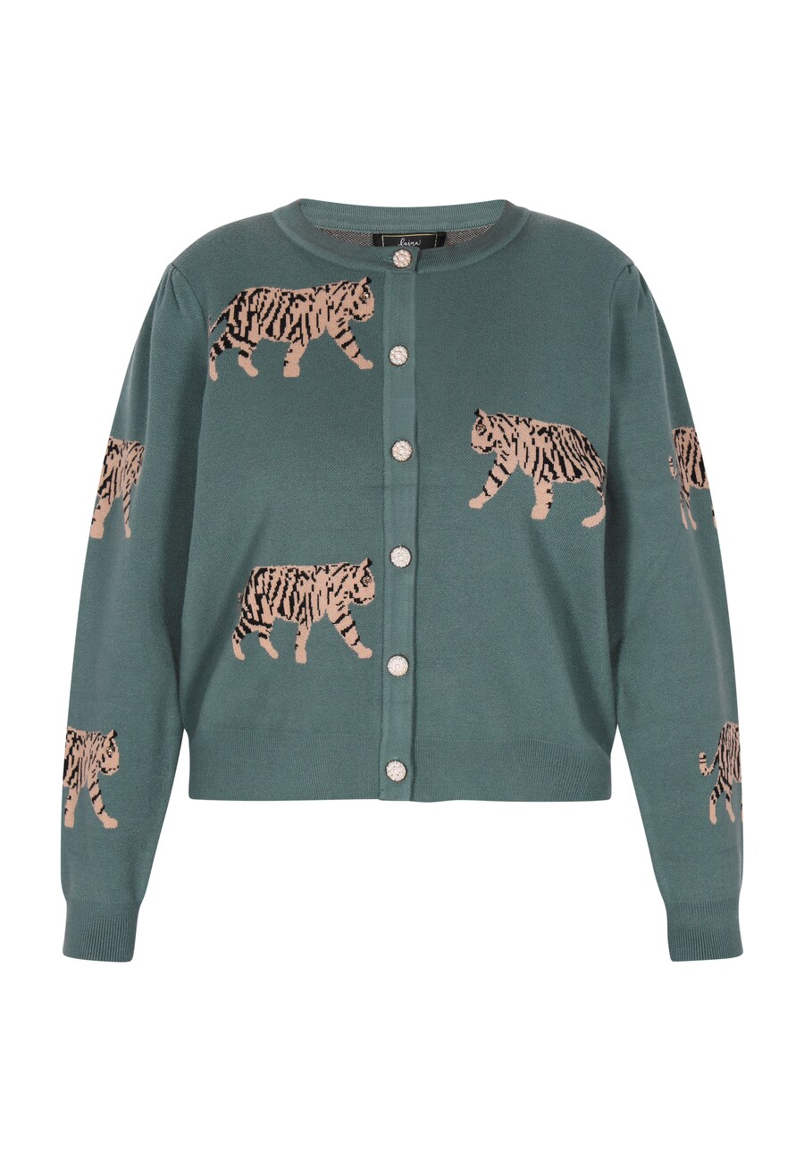 Вязаный кардиган faina, темно-зеленый 
Вязаный кардиган faina, темно-зеленый