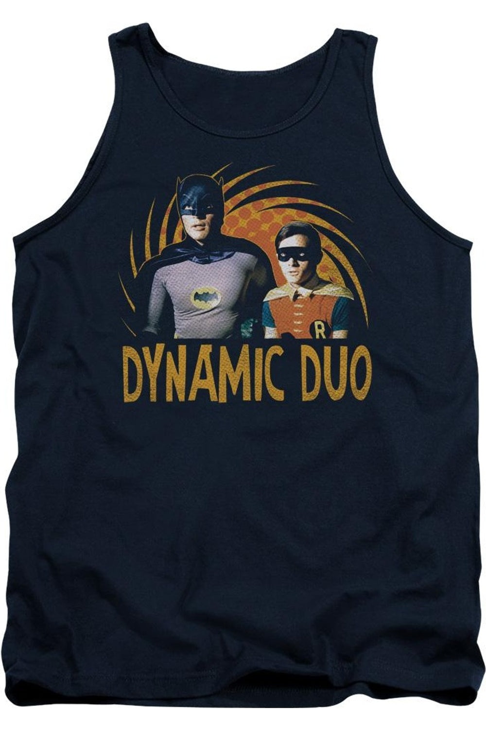 Бэтмен Классический ТВ Динамичный Взрослый Майка Gildan, темно-синий 
Бэтмен Классический ТВ Динамичный Взрослый Майка Gildan, темно-синий