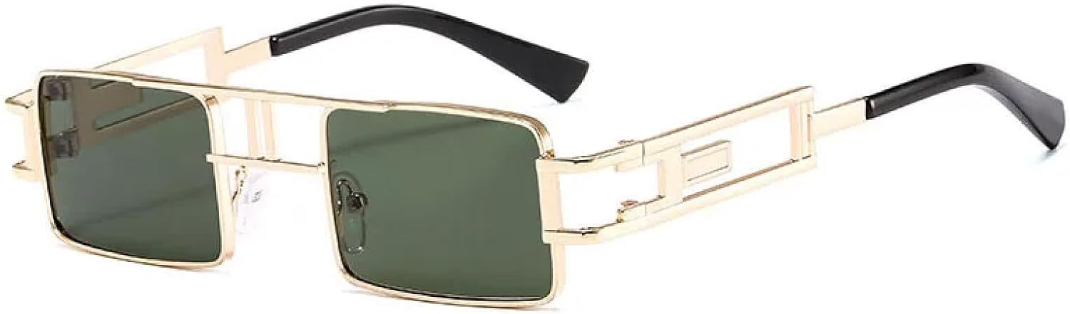 Солнцезащитные очки в стиле ретро-панк прямоугольной формы для женщин, модные, с ажурной металлической оправой, в стиле стимпанк для мужчин, с защитой от УФ-излучения UV400 HHZZYVY, Golden Dark Green
Солнцезащитные очки в стиле ретро-панк прямоугольной формы для женщин, модные, с ажурной металлической оправой, в стиле стимпанк для мужчин, с защитой от УФ-излучения UV400 HHZZYVY, Golden Dark Green