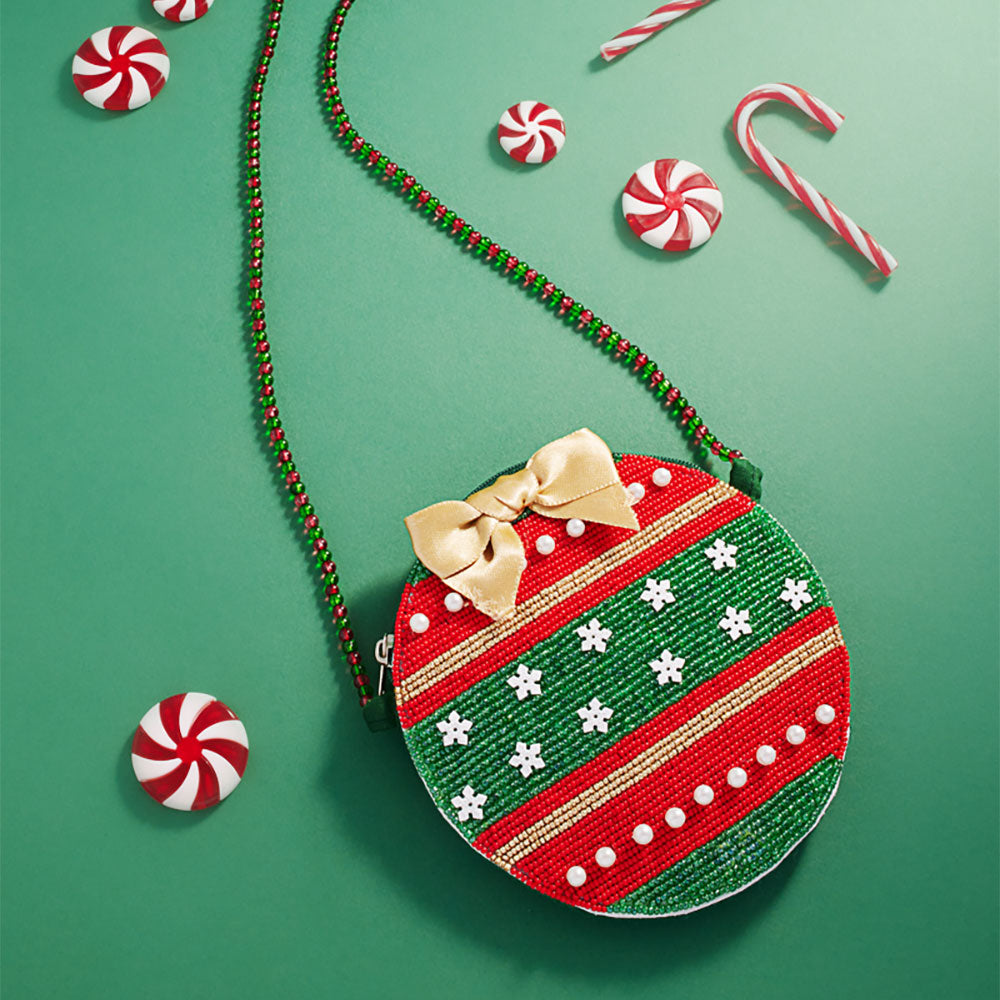 Круглая мини-сумка-кроссбод с бантом в рождественском стиле FASHNZFAB, мультиколор
Круглая мини-сумка-кроссбод с бантом в рождественском стиле FASHNZFAB, мультиколор