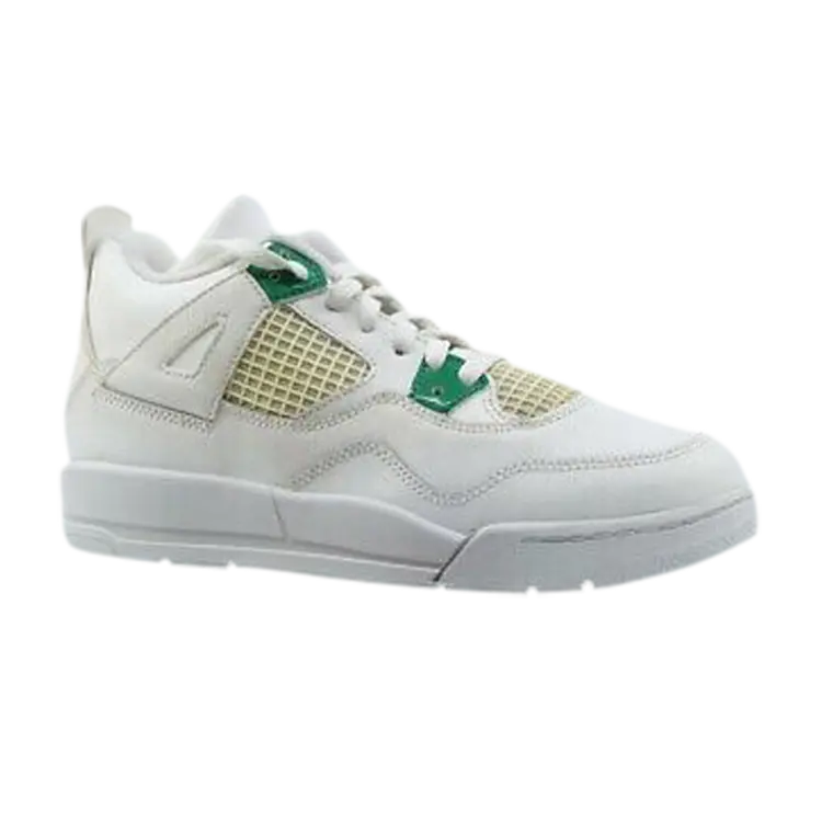 Кроссовки Air Jordan 4 Retro PS 'Classic Green' 2004, белый 
Кроссовки Air Jordan 4 Retro PS 'Classic Green' 2004, белый