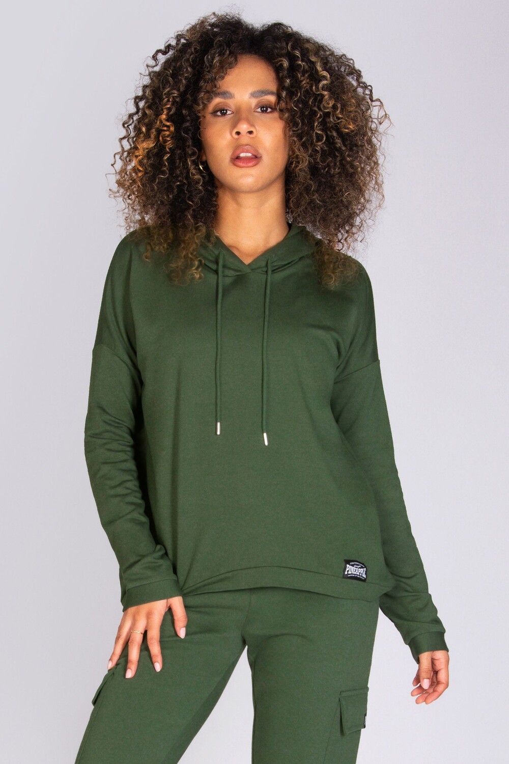 Женская толстовка с глубоким вырезом Pineapple, зеленый 
Женская толстовка с глубоким вырезом Pineapple, зеленый