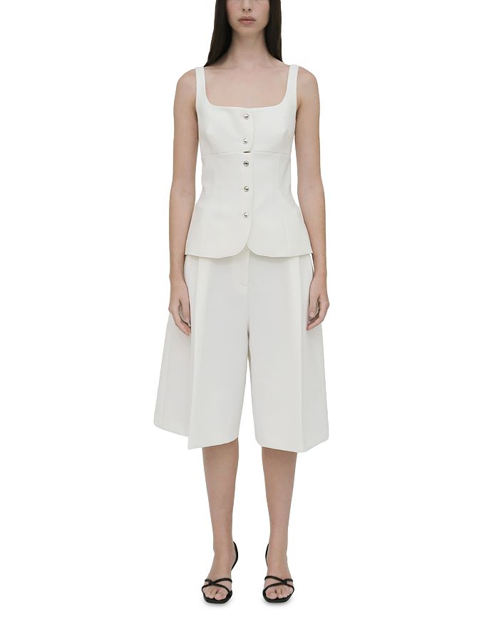 Топ с квадратным вырезом и застежкой на пуговицах Rosetta Getty, белый
Топ с квадратным вырезом и застежкой на пуговицах Rosetta Getty, белый