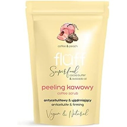 Кофейный скраб для тела укрепляющий и антицеллюлитный персик 100 г, Fluff
Кофейный скраб для тела укрепляющий и антицеллюлитный персик 100 г, Fluff