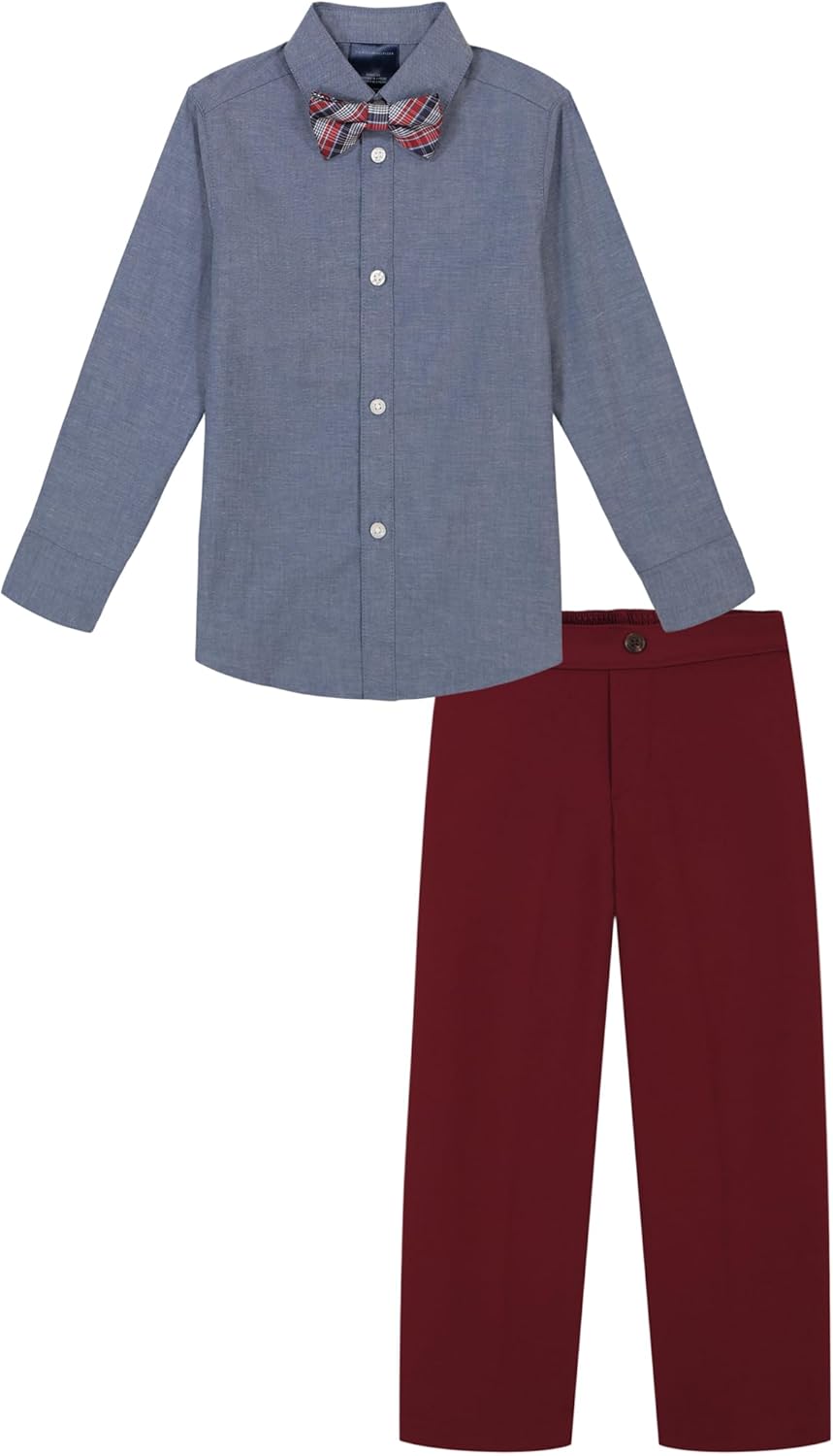 Комплект Tommy Hilfiger Boys из 3 предметов: рубашка, брюки, галстук, Ancient Royal
Комплект Tommy Hilfiger Boys из 3 предметов: рубашка, брюки, галстук, Ancient Royal