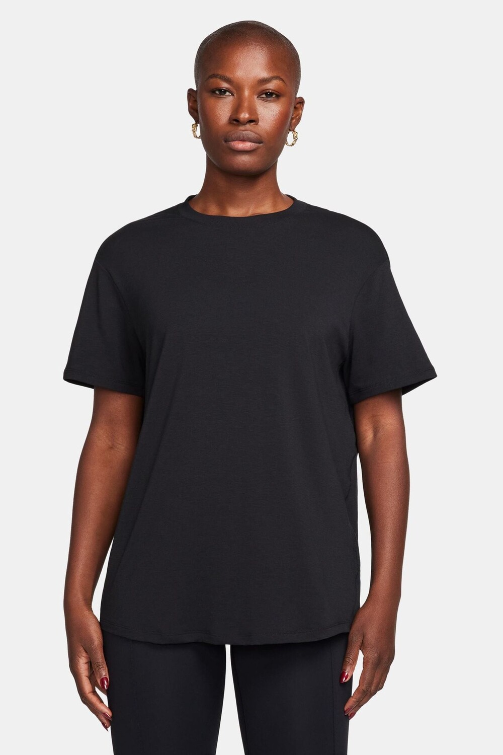 Один свободный топ с короткими рукавами и драй-фитом Nike, черный
Один свободный топ с короткими рукавами и драй-фитом Nike, черный