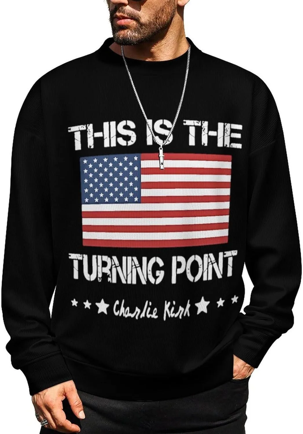 Свитер Charlie Kirk мужской, свободный крой, длинный рукав CONGIRLBOON
Свитер Charlie Kirk мужской, свободный крой, длинный рукав CONGIRLBOON