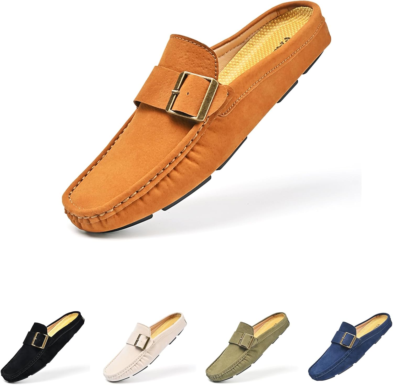 Мужские замшевые лоферы Psieicwm без задника, мокасины на плоской подошве, удобные повседневные туфли, легкие с мягким носком, стильные лоферы-слипоны для повседневной носки и прогулок, желтый
Мужские замшевые лоферы Psieicwm без задника, мокасины на плоской подошве, удобные повседневные туфли, легкие с мягким носком, стильные лоферы-слипоны для повседневной носки и прогулок, желтый