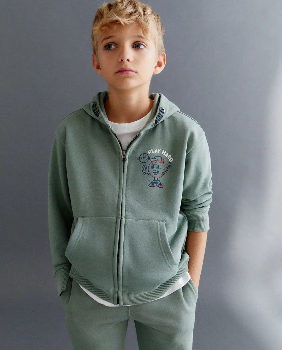 Детское худи с капюшоном Rules Kids El Corte Inglés, зеленый 
Детское худи с капюшоном Rules Kids El Corte Inglés, зеленый