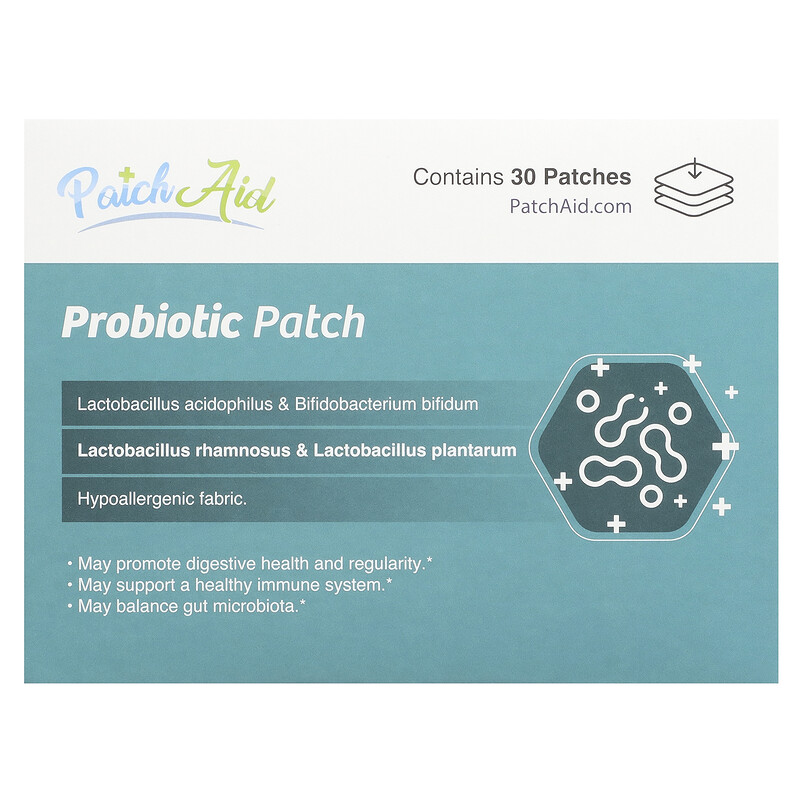 PatchAid, Пробиотические патчи, 30 шт.
PatchAid, Пробиотические патчи, 30 шт.