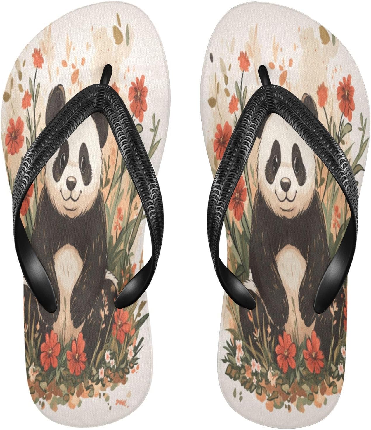 Мужские пляжные шлепанцы Panda Flowers бежевого цвета с резиновой подошвой, нескользящие летние тапочки для душа и прогулок Sinestour
Мужские пляжные шлепанцы Panda Flowers бежевого цвета с резиновой подошвой, нескользящие летние тапочки для душа и прогулок Sinestour