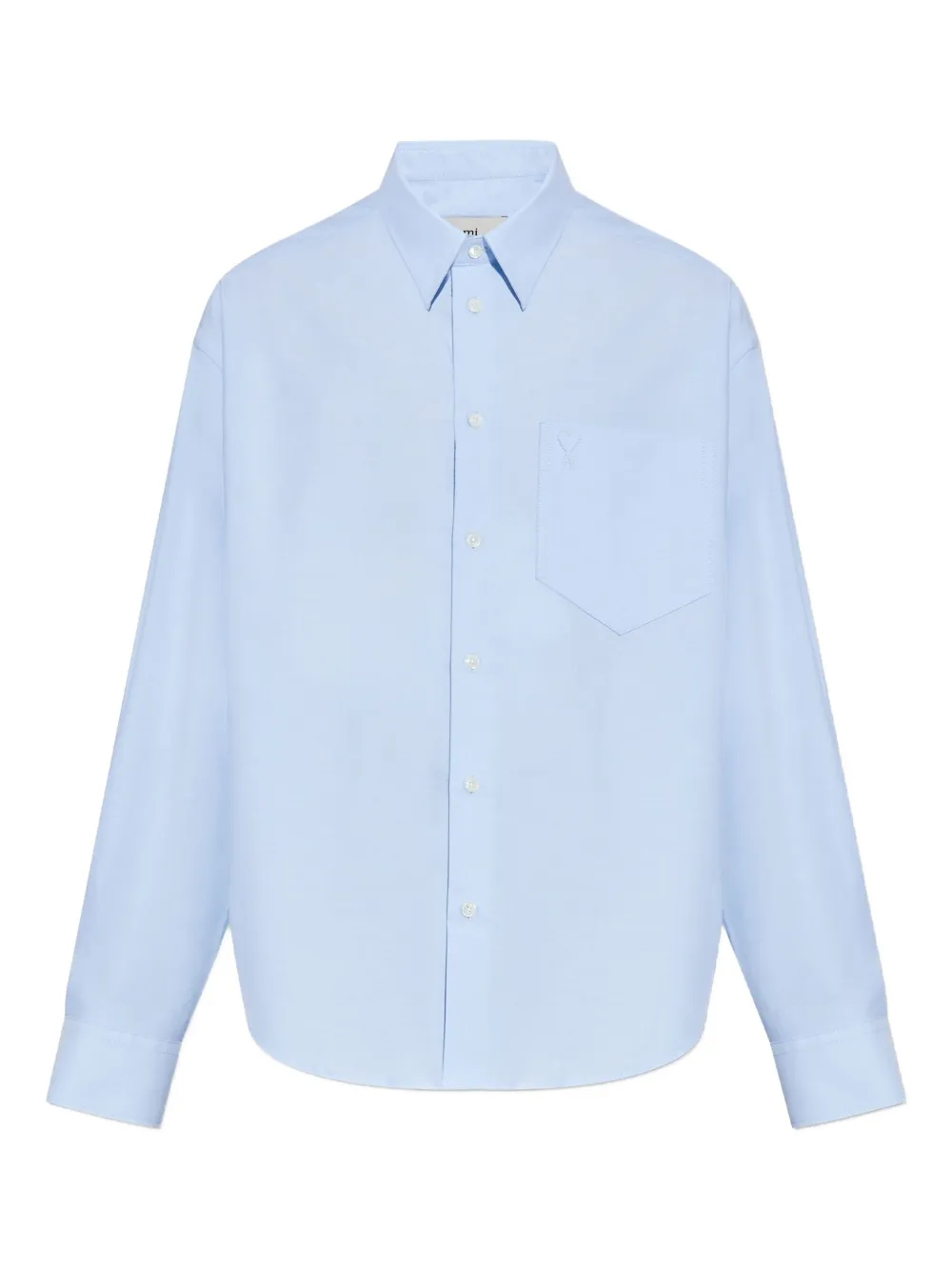 Рубашка с длинными рукавами и вышивкой AMI Paris, синий
Рубашка с длинными рукавами и вышивкой AMI Paris, синий