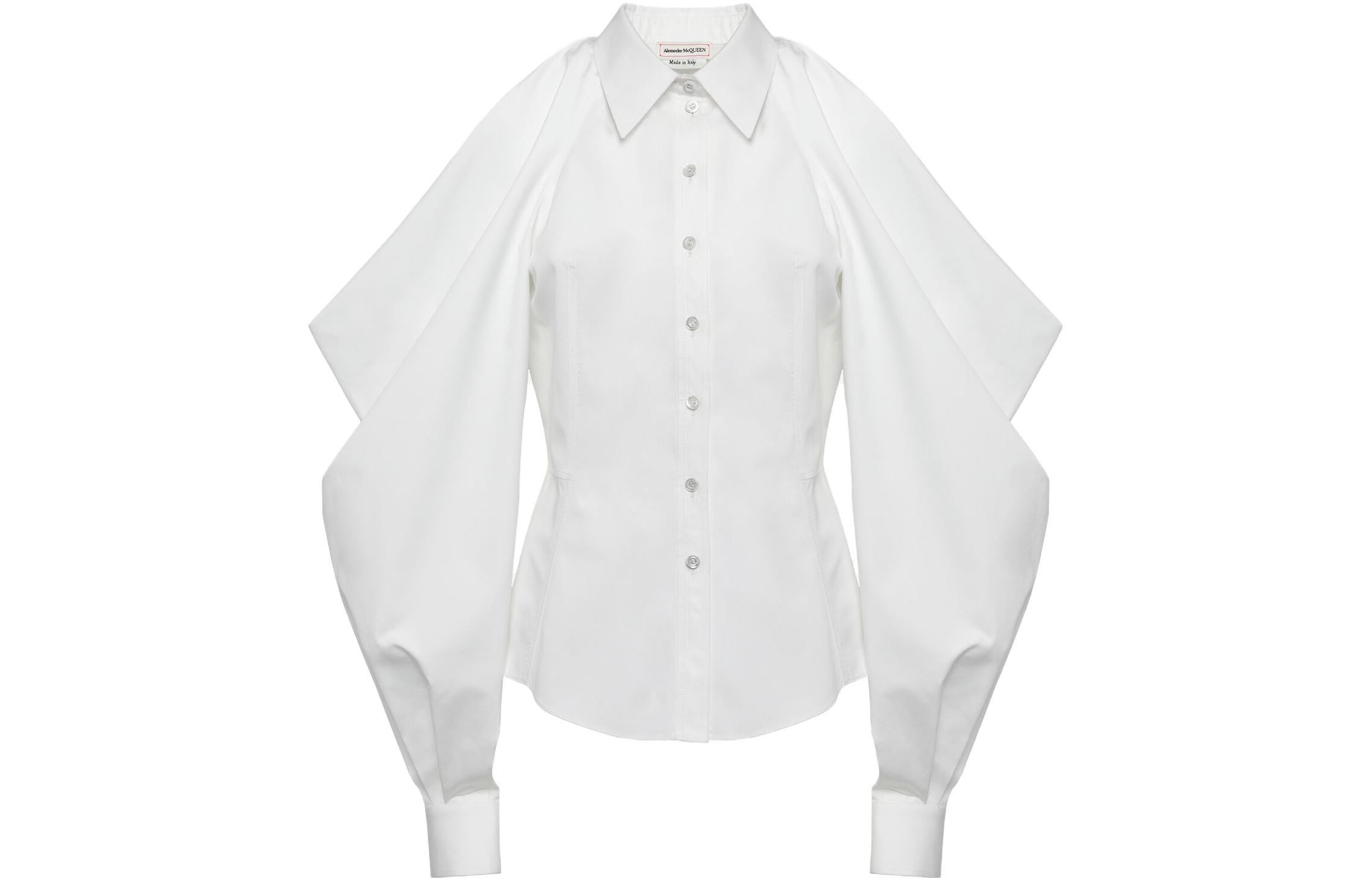 Рубашка с разрезами и пуговицами Alexander McQueen, белый
Рубашка с разрезами и пуговицами Alexander McQueen, белый