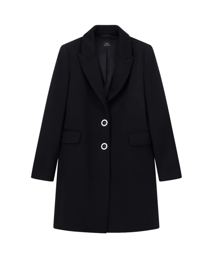 Пальто из шерстяной смеси Armani Exchange, черный
Пальто из шерстяной смеси Armani Exchange, черный