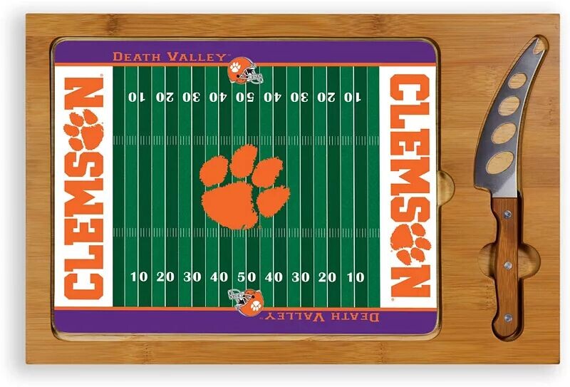 Набор разделочных досок Clemson Tigers со стеклянной столешницей Picnic Time, Зеленый, Набор разделочных досок Clemson Tigers со стеклянной столешницей Picnic Time
