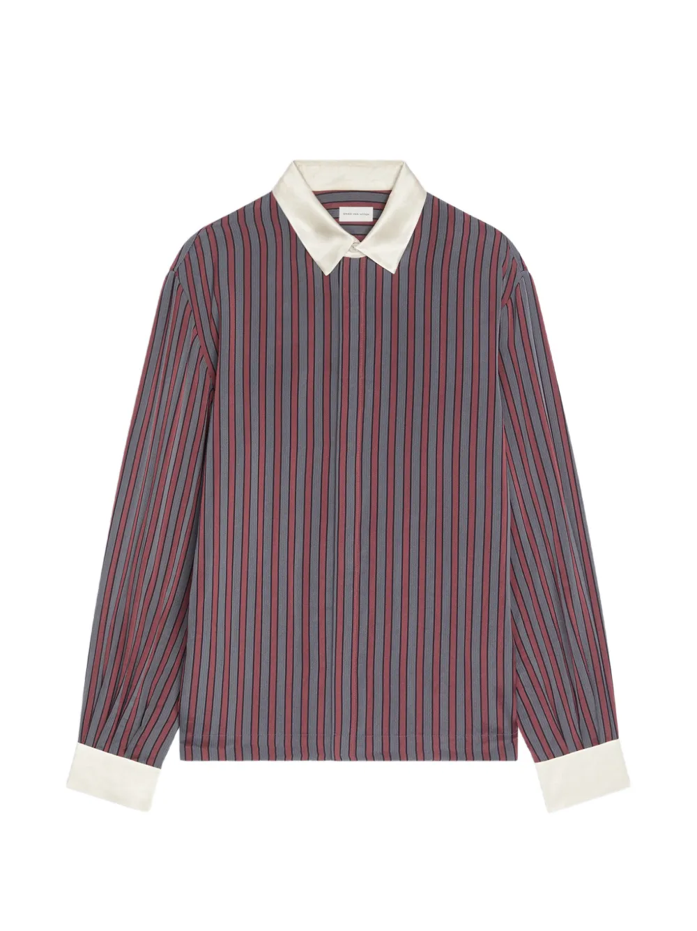Рубашка в контрастную полоску Dries Van Noten, серый
Рубашка в контрастную полоску Dries Van Noten, серый