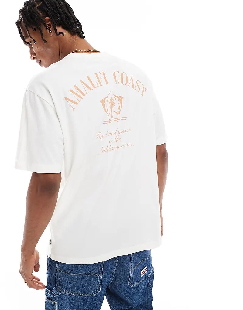 Футболка ONLY & SONS свободного кроя с принтом побережья Амальфи на спине белого цвета
Футболка ONLY & SONS свободного кроя с принтом побережья Амальфи на спине белого цвета
