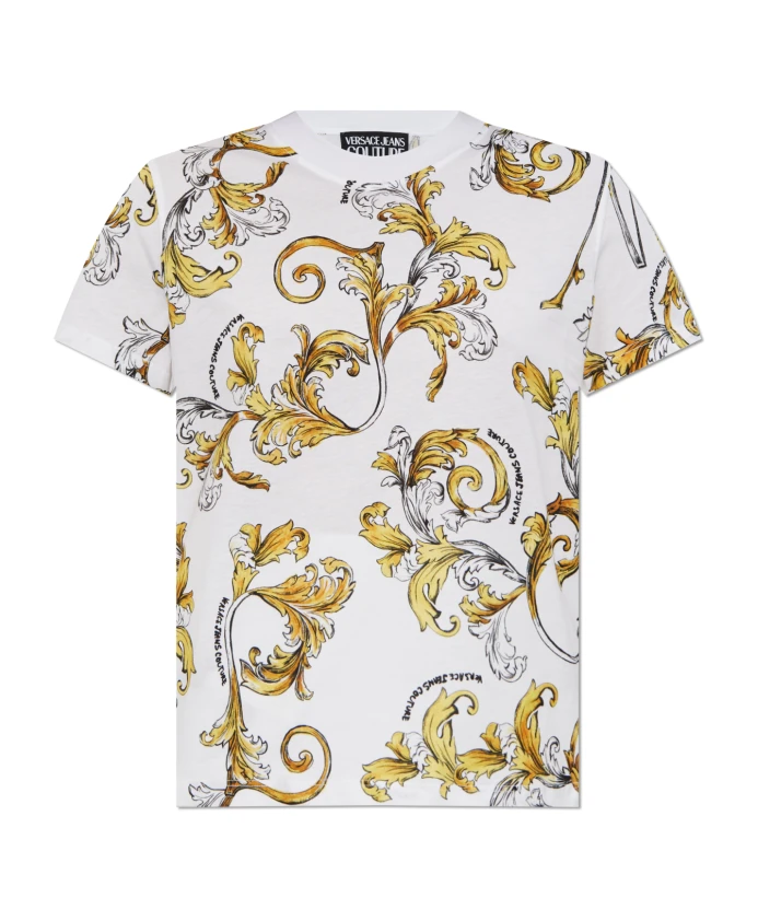Футболка с контурным принтом в стиле барокко Versace Jeans Couture, белый
Футболка с контурным принтом в стиле барокко Versace Jeans Couture, белый