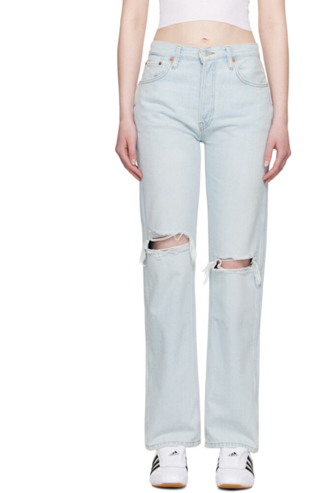 Синие свободные джинсы с высокой посадкой Re/Done
Синие свободные джинсы с высокой посадкой Re/Done