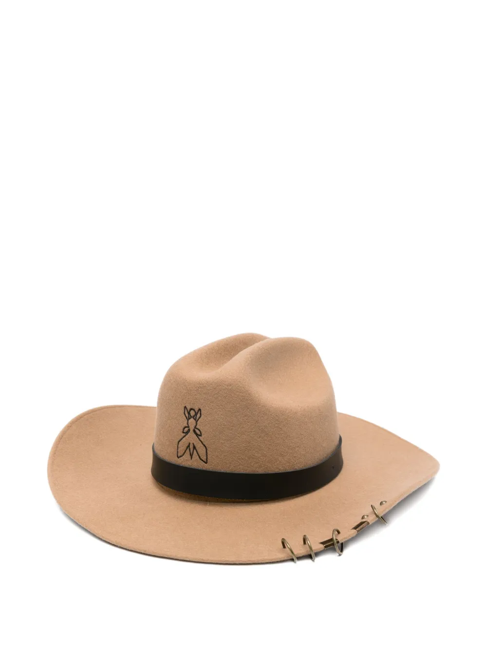 Шляпа с вышитыми деталями и кольцами Patrizia Pepe, нейтральный
Шляпа с вышитыми деталями и кольцами Patrizia Pepe, нейтральный