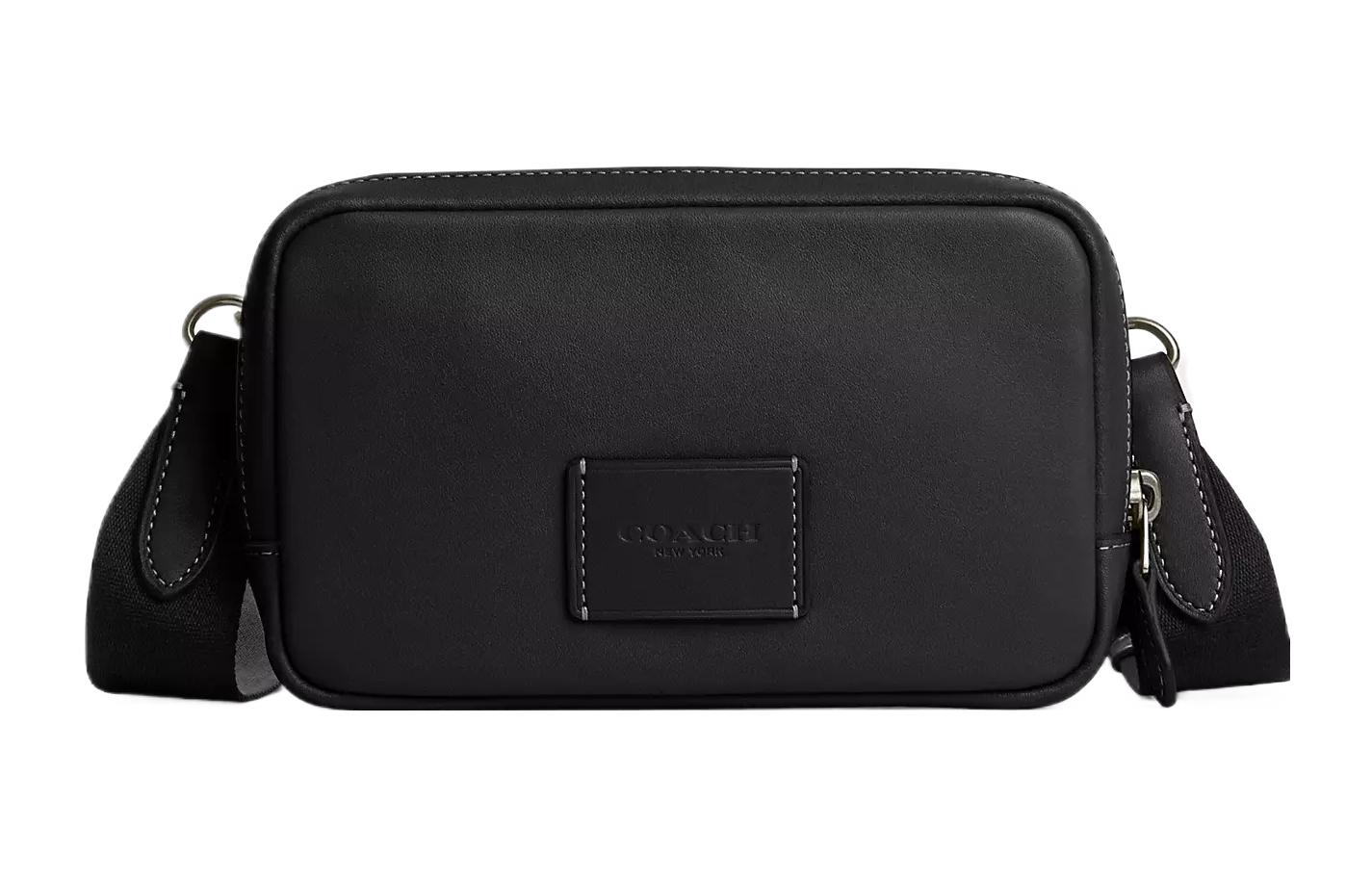 Сумка через плечо Coach из телячьей кожи маленького размера для фотоаппарата, цвет бронза и черный