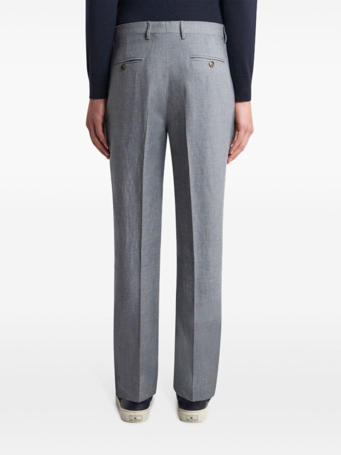 ETRO шерстяные брюки строгого кроя, серый 
ETRO шерстяные брюки строгого кроя, серый