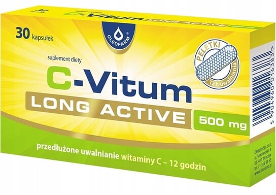 C-vitum Витамин С Лонг Актив 500мг 30 капсул Oleofarm
C-vitum Витамин С Лонг Актив 500мг 30 капсул Oleofarm