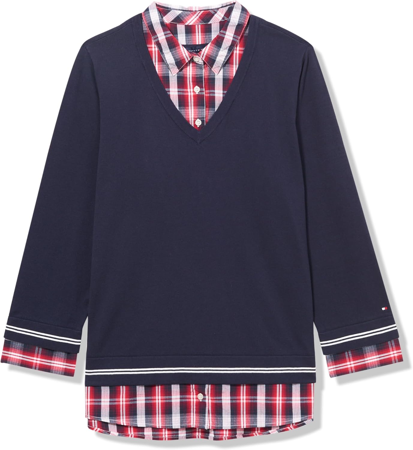 Женский клетчатый многослойный свитер Tommy Hilfiger, Sky Captain Multi
Женский клетчатый многослойный свитер Tommy Hilfiger, Sky Captain Multi