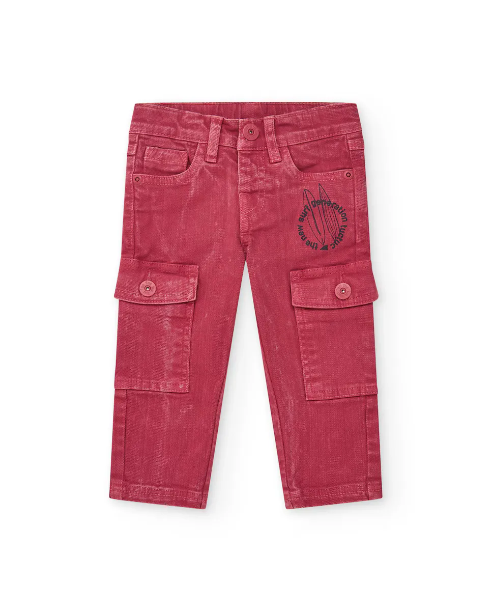 Брюки-карго для мальчиков с эффектом потертости и шлевками на талии Tuc tuc, красный
Брюки-карго для мальчиков с эффектом потертости и шлевками на талии Tuc tuc, красный