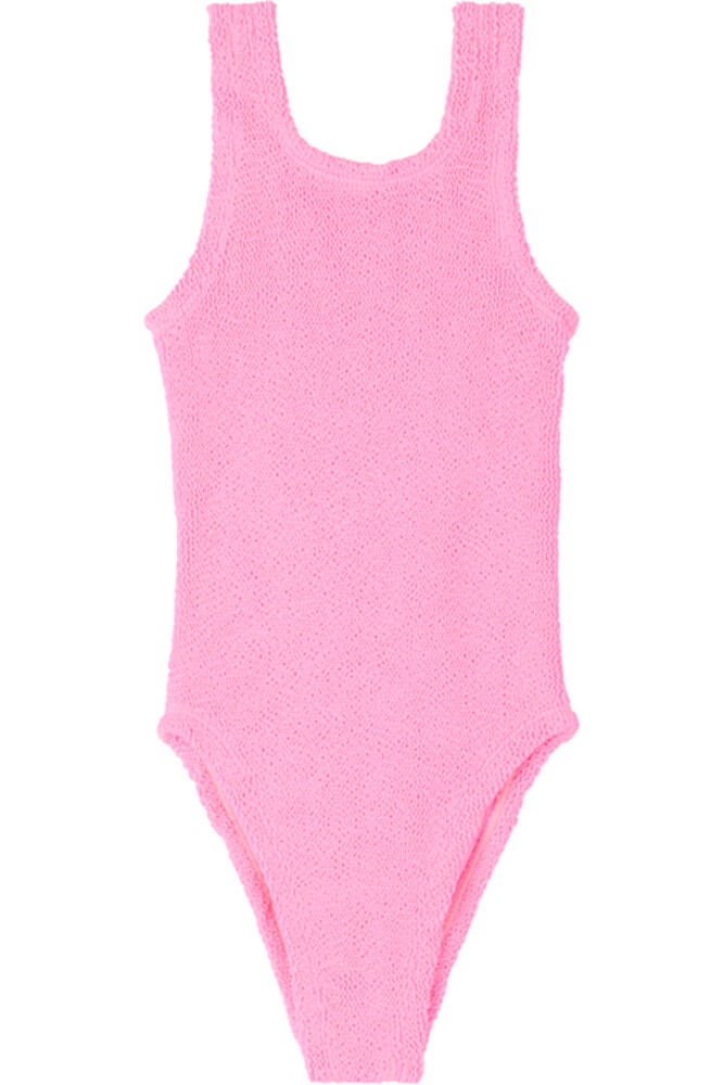Детский розовый классический купальник Hunza G 
Детский розовый классический купальник Hunza G