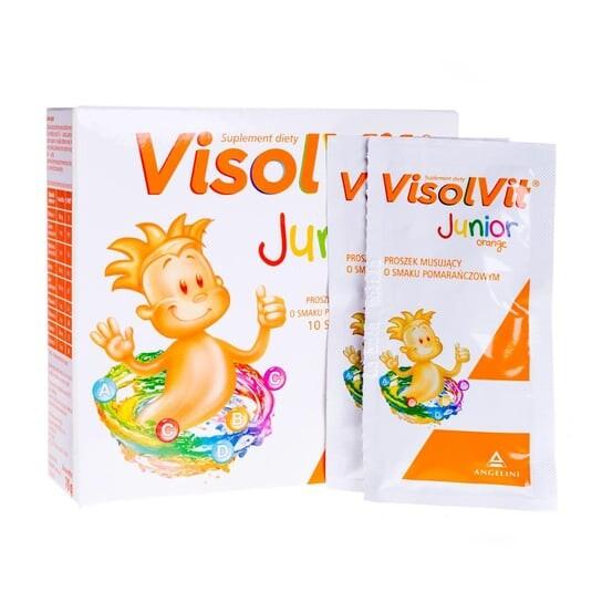 VisolVit Junior, шипучий порошок со вкусом апельсина, 10 пакетиков
VisolVit Junior, шипучий порошок со вкусом апельсина, 10 пакетиков