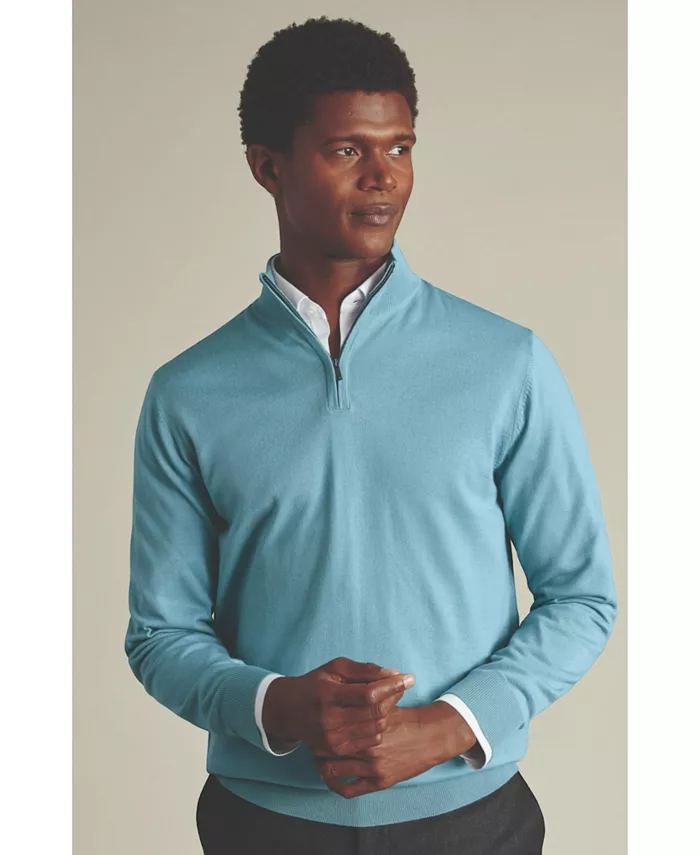 Мужской свитер с воротником-стойкой на молнии и длинным рукавом из мериносовой шерсти Charles Tyrwhitt, синий
Мужской свитер с воротником-стойкой на молнии и длинным рукавом из мериносовой шерсти Charles Tyrwhitt, синий