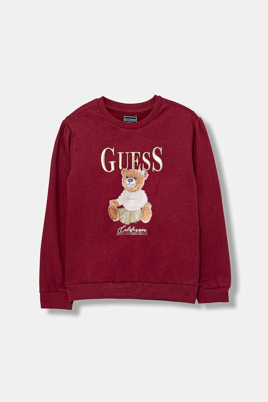 Детская хлопковая толстовка Guess, бордовый
Детская хлопковая толстовка Guess, бордовый