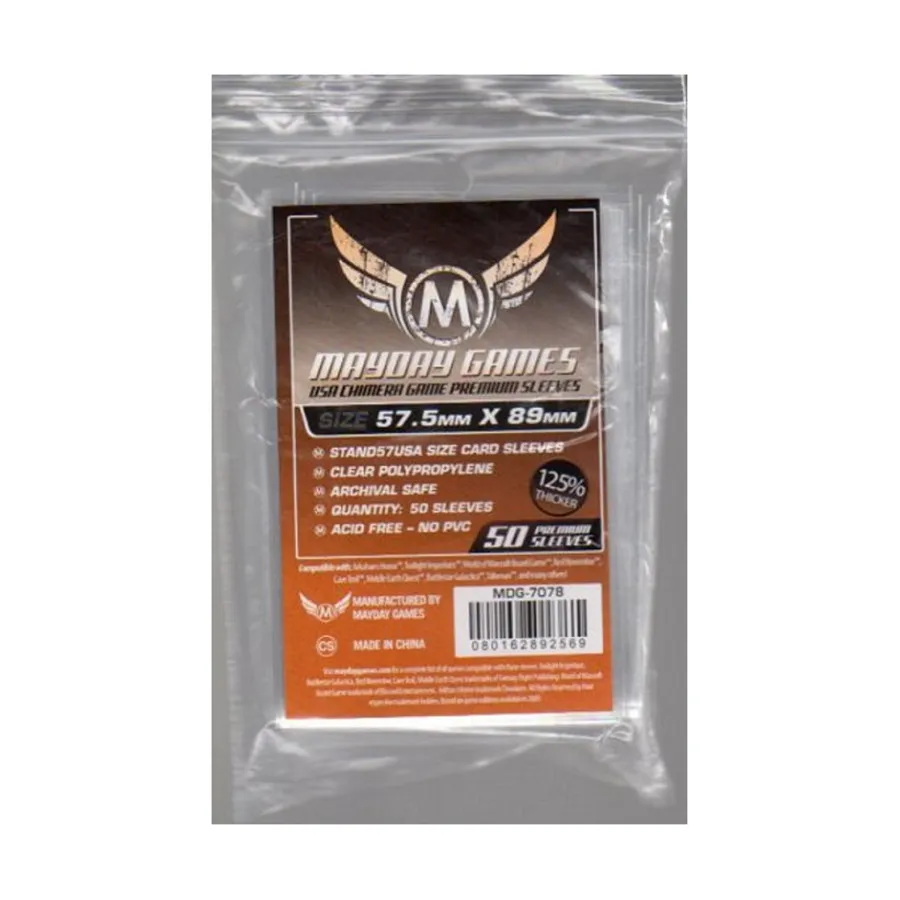 Премиальные конверты Chimera Game 57,5 x 89 мм — стандарт США (50), Board Game Sleeves (Mayday Games)
Премиальные конверты Chimera Game 57,5 x 89 мм — стандарт США (50), Board Game Sleeves (Mayday Games)