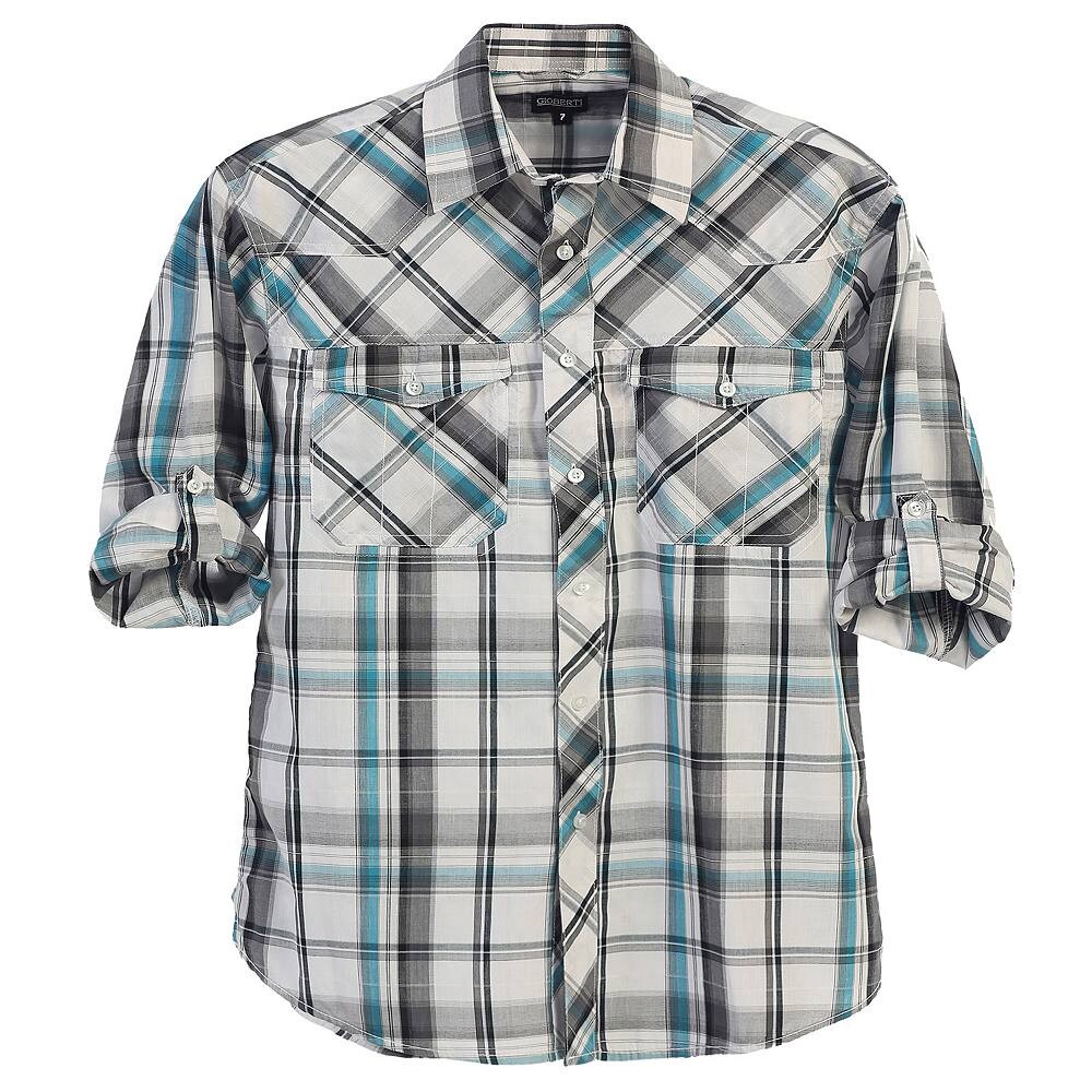 Рубашка в клетку с длинными рукавами и закатанными рукавами Gioberti для маленького мальчика, цвет Turq White Plaid
Рубашка в клетку с длинными рукавами и закатанными рукавами Gioberti для маленького мальчика, цвет Turq White Plaid