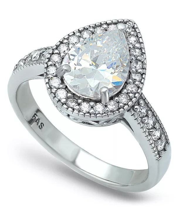 Кольцо с грушевидным венцом из кубического циркония на серебряной пластине Macy'S, ss
Кольцо с грушевидным венцом из кубического циркония на серебряной пластине Macy'S, ss